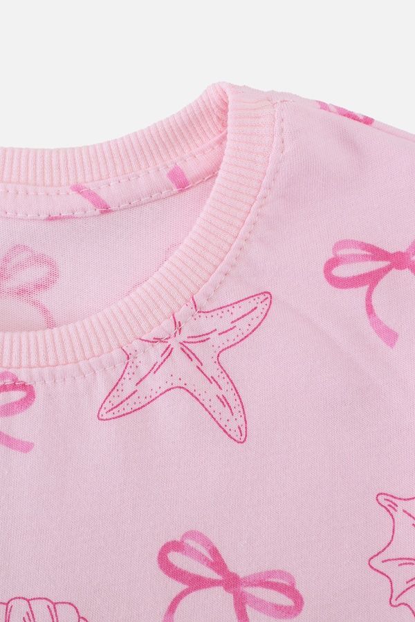 Пижама с коротким рукавом с шортами для девочки цвет розовый 92 ЦБ-00295919 фото