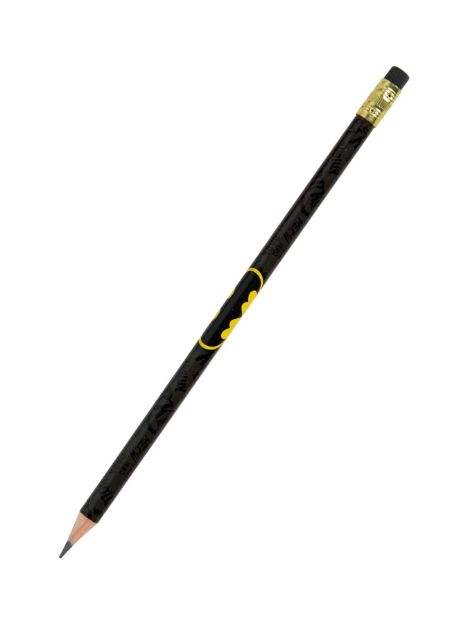 Олівець графітний з гумкою - Betman колір чорний ЦБ-00230288 SKT000934194 фото