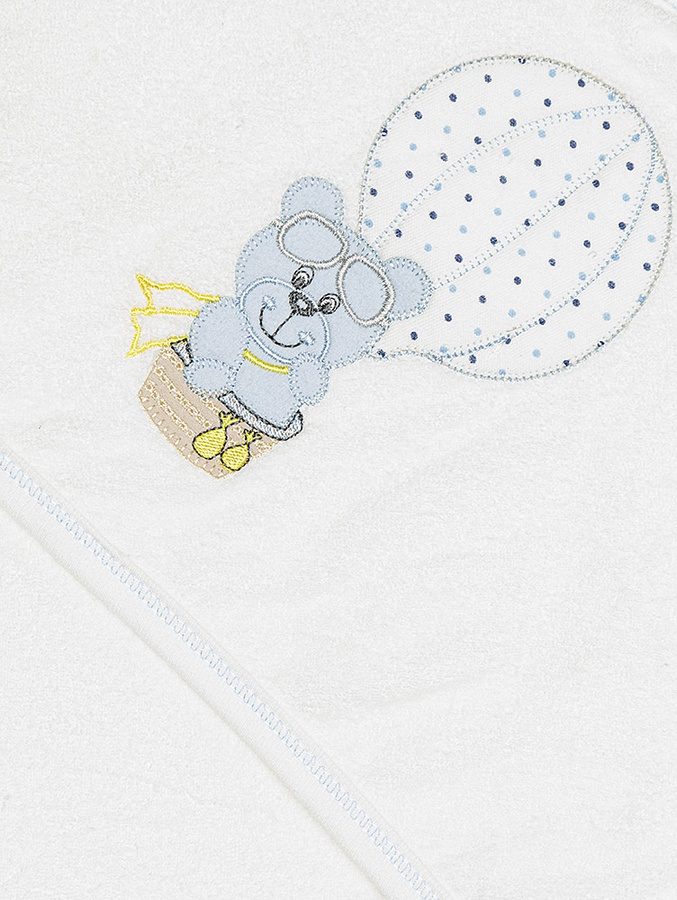 Полотенце для купания мальчика "Мишка" цвет белый ЦБ-00184794 SKT000610628 фото