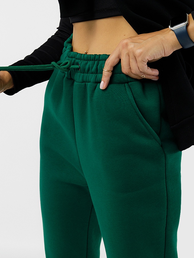 Жіночі спортивні штани 50 колір зелений ЦБ-00223869 SKT000918495 фото