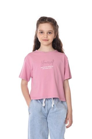 Футболка с коротким рукавом для девочки цвет розовый 152 ЦБ-00295241 фото