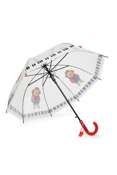 Прозрачный зонтик для девочки цвет красный ЦБ-00248629 SKT000989696 фото