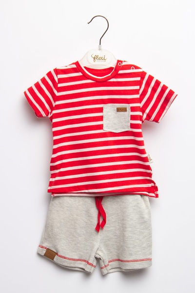 Костюм с шортами на мальчика 86 цвет красный ЦБ-00152097 SKT000519730 фото