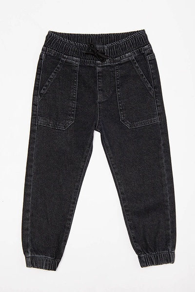 Джогеры джинсовые на мальчика 110 цвет графитовый ЦБ-00185381 SKT000612089 фото
