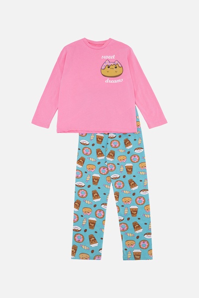 Пижама с длинным рукавом для девочки 152 цвет розовый ЦБ-00245313 SKT000981176 фото