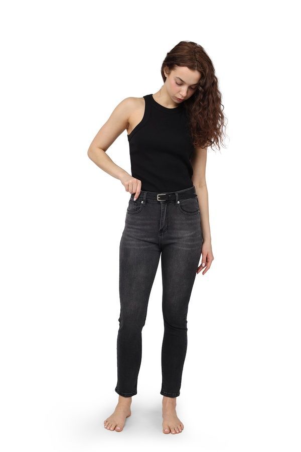 Джинси skinny жіночі колір темно-сірий 42 ЦБ-00290503 фото