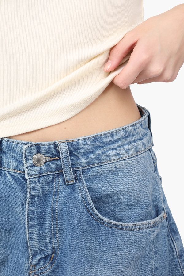 Джинси baggy жіночі колір блакитний 48 ЦБ-00290490 фото