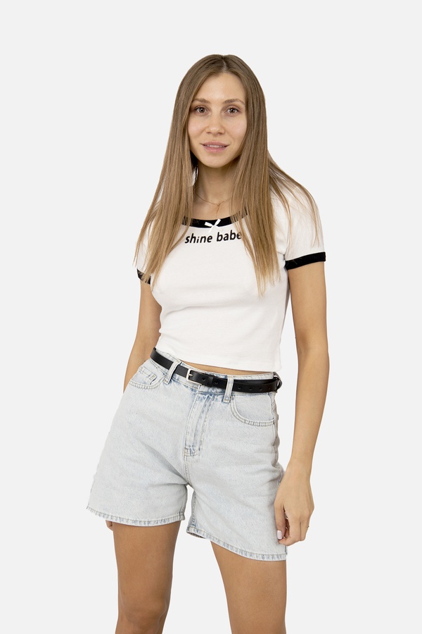 Женская футболка с коротким рукавом 42 цвет белый ЦБ-00255017