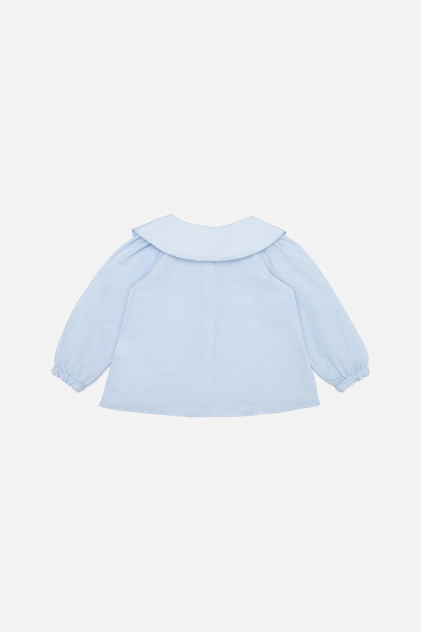 Блуза з довгим рукавом для дівчинки 104 колір блакитний ЦБ-00243482 SKT000968120 фото