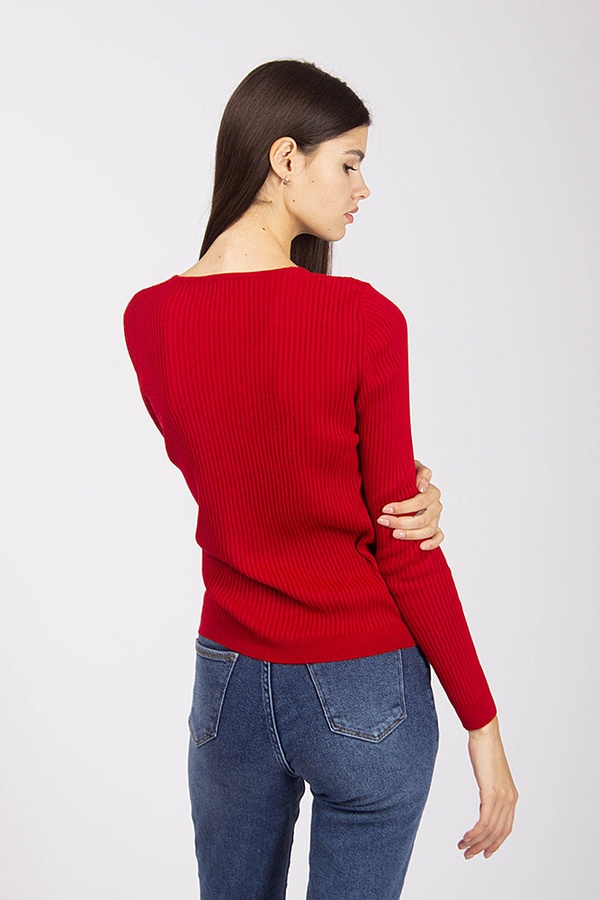 Пуловер жіночий 46 колір червоний ЦБ-00173664 SKT000581090 фото