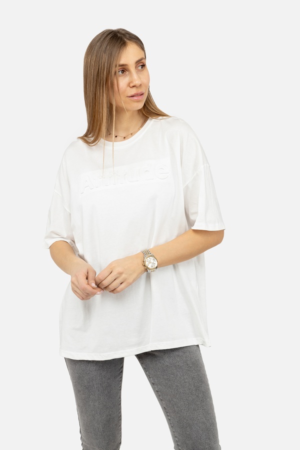 Жіноча футболка 44 колір білий ЦБ-00245787 SKT000982753 фото