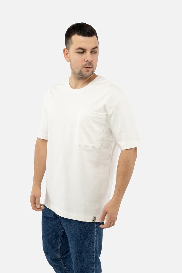 Чоловіча футболка 48 колір молочний ЦБ-00241597 SKT000962022 фото