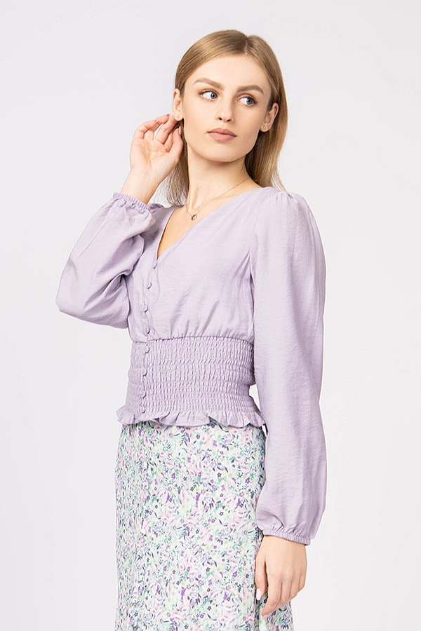 Блуза жіноча 40 колір бузковий ЦБ-00173837 SKT000581532 фото