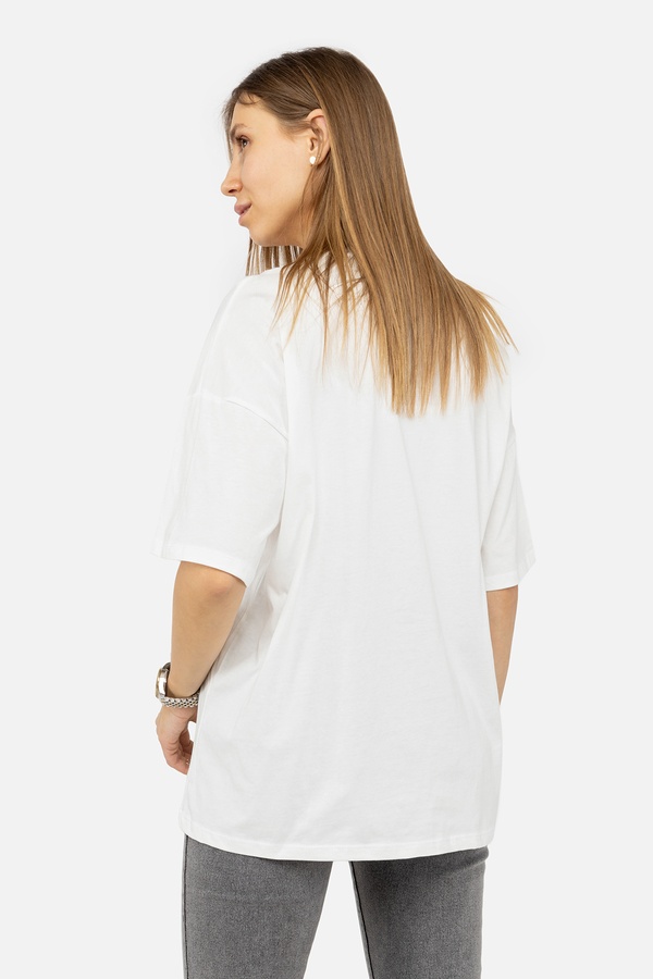 Жіноча футболка 44 колір білий ЦБ-00245787 SKT000982753 фото