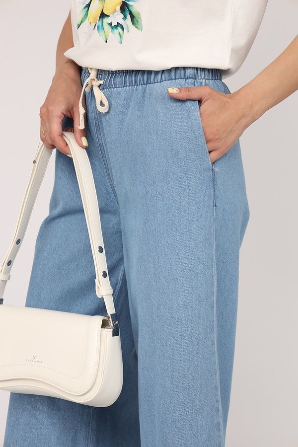 Джинсы wide leg женские цвет голубой 52 ЦБ-00271919 фото