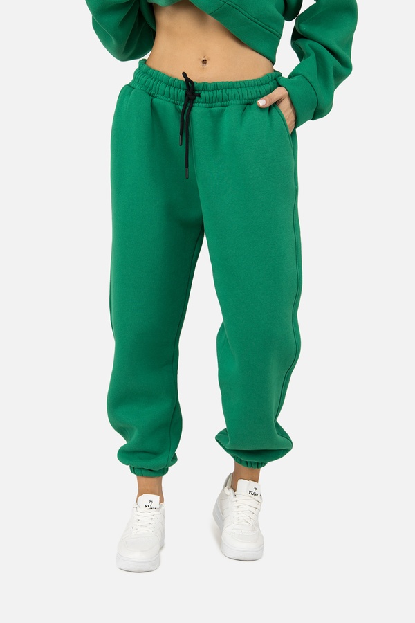 Женские спортивные штаны 54 цвет зеленый ЦБ-00204876 SKT000877129 фото