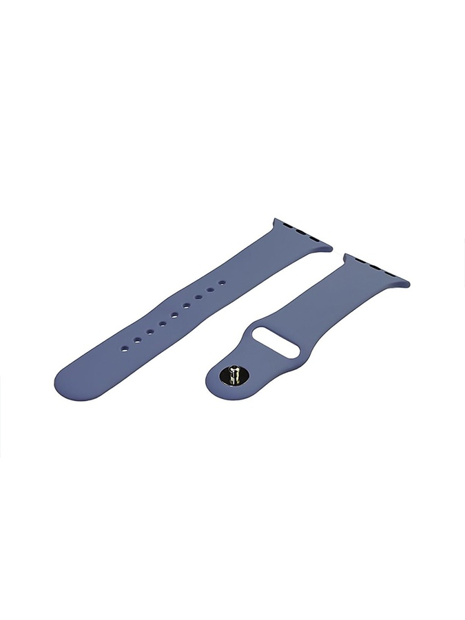 Ремешок силиконовый для Apple Watch Sport Band 42/44/45 цвет серо-синий ЦБ-00230847 SKT000935594 фото