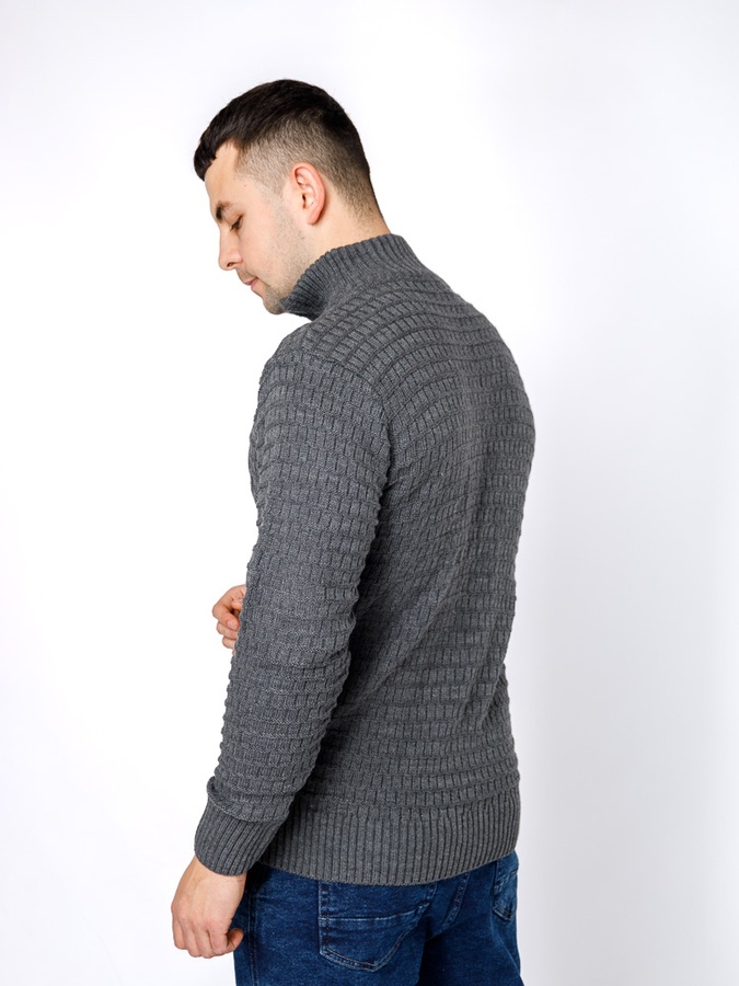 Чоловічий светр 48 колір темно-сірий ЦБ-00236422 SKT000952220 фото