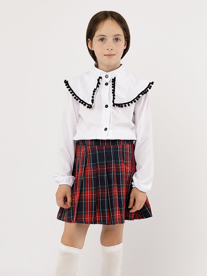 Блуза для дівчинки 116 колір білий ЦБ-00222239 SKT000914558 фото