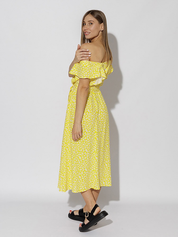Жіноча довга сукня 46 колір жовтий ЦБ-00219263 SKT000906832 фото
