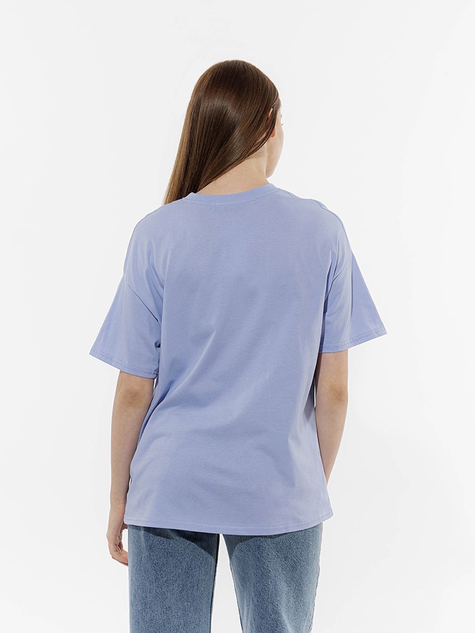 Жіноча футболка оверсайз 42 колір бузковий ЦБ-00219238 SKT000906765 фото