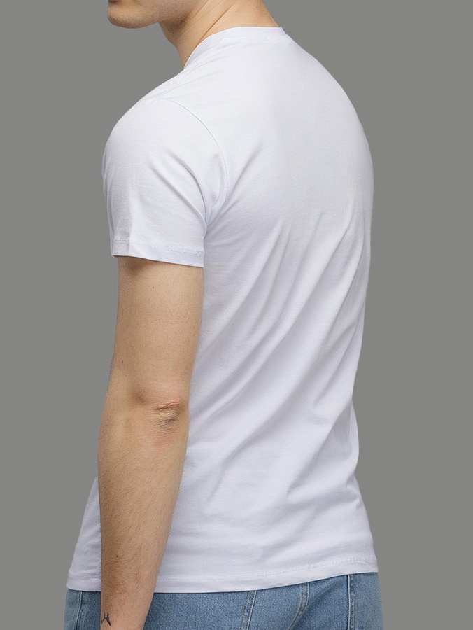 Чоловіча футболка регуляр 52 колір білий ЦБ-00216048 SKT000899823 фото