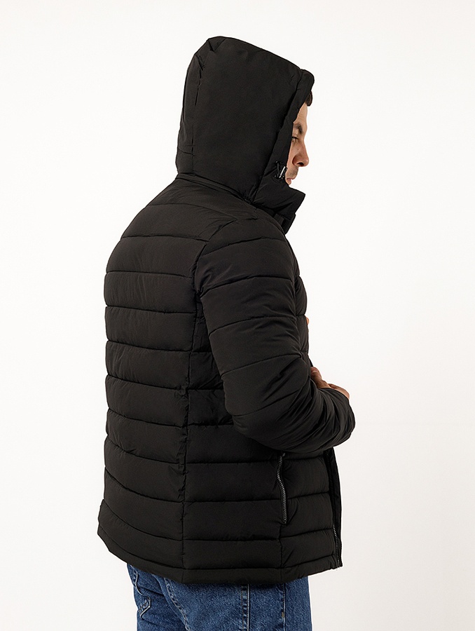 Чоловіча коротка куртка 52 колір чорний ЦБ-00231905 SKT000937452 фото