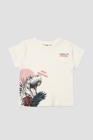 Футболка с коротким рукавом для мальчика цвет молочный 98 ЦБ-00274883 фото