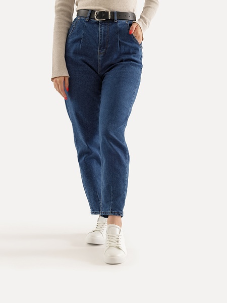 Женские джинсы-болоны 42 цвет темно-синий ЦБ-00228359 SKT000929046 фото