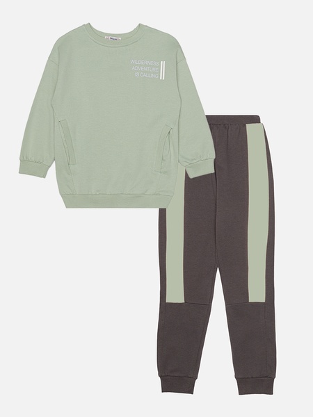 Костюм зі штанами для хлопчика 116 колір оливковий ЦБ-00231047 SKT000935919 фото
