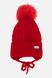 Комплект шапка та шарф хомут для дівчинки 42-44 колір червоний ЦБ-00206083 SKT000879701 фото 2