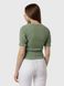 Женская блуза жатка с коротким рукавом 44 цвет мятный ЦБ-00219038 SKT000906086 фото 3