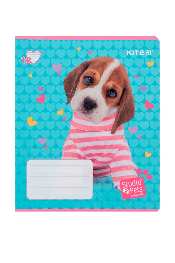 Зошит шкільний у лінію на 18 аркушів - Kite Studio Pets колір різнокольоровий ЦБ-00256775 SKT001011247 фото