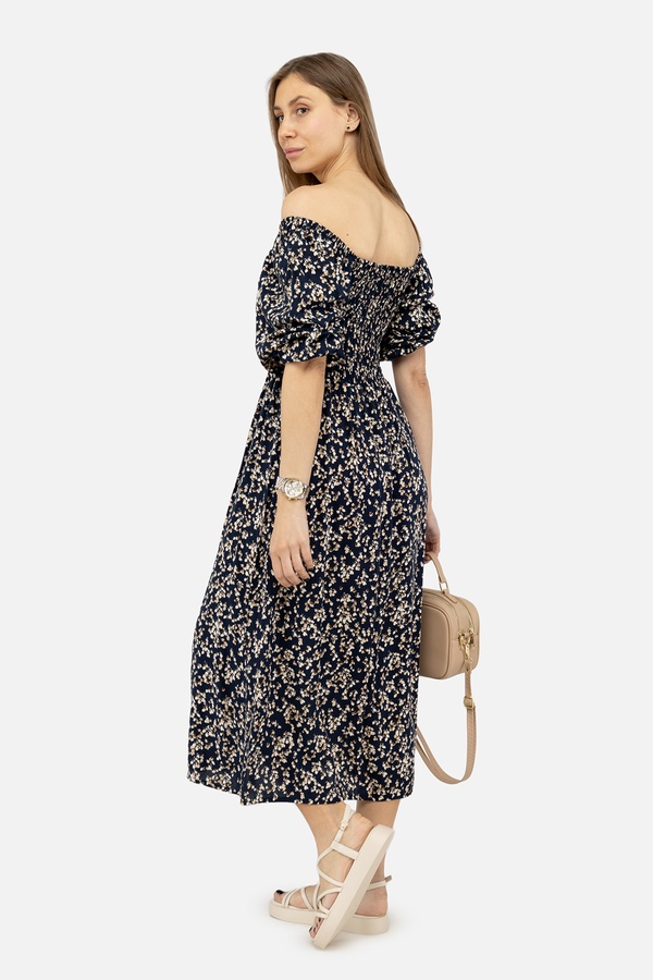 Жіноча сукня з коротким рукавом 42 колір темно-синій ЦБ-00247023 SKT000985966 фото