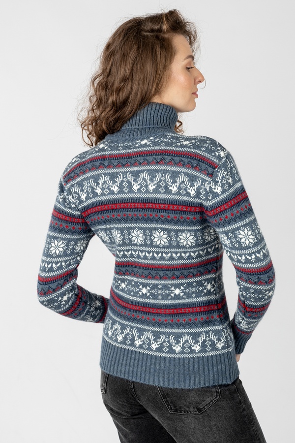 Жіночий светр 46 колір індіго ЦБ-00233518 SKT000941678 фото