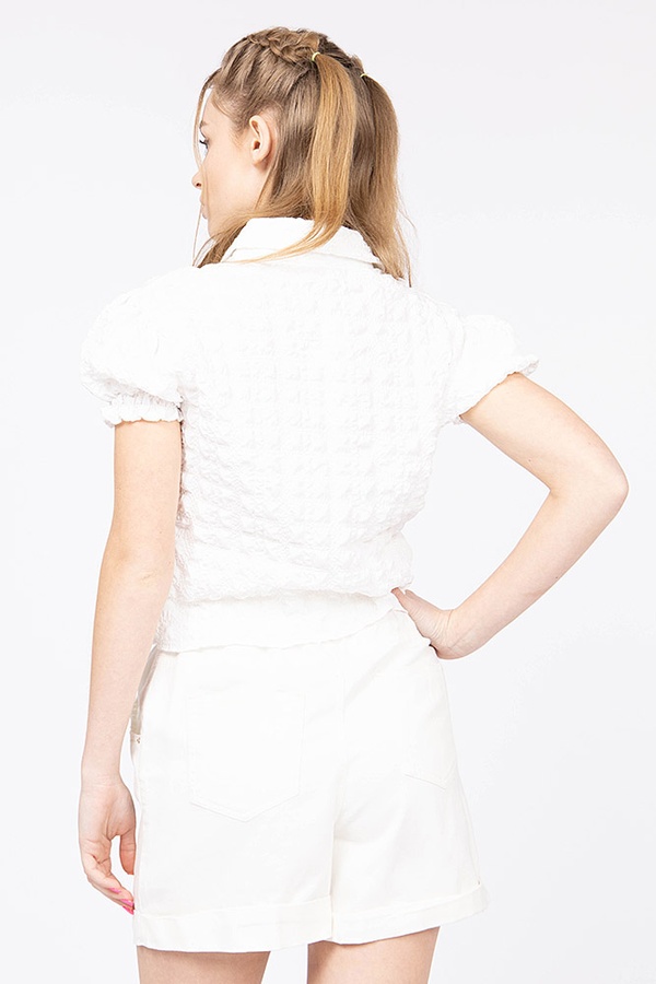 Блуза жіноча 42 колір білий ЦБ-00163287 SKT000552875 фото