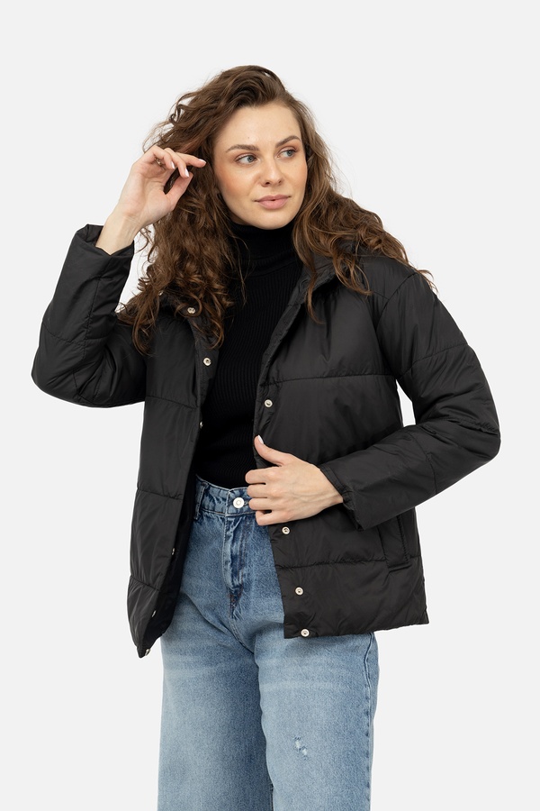 Жіноча куртка 42 колір чорний ЦБ-00243903 SKT000969740 фото