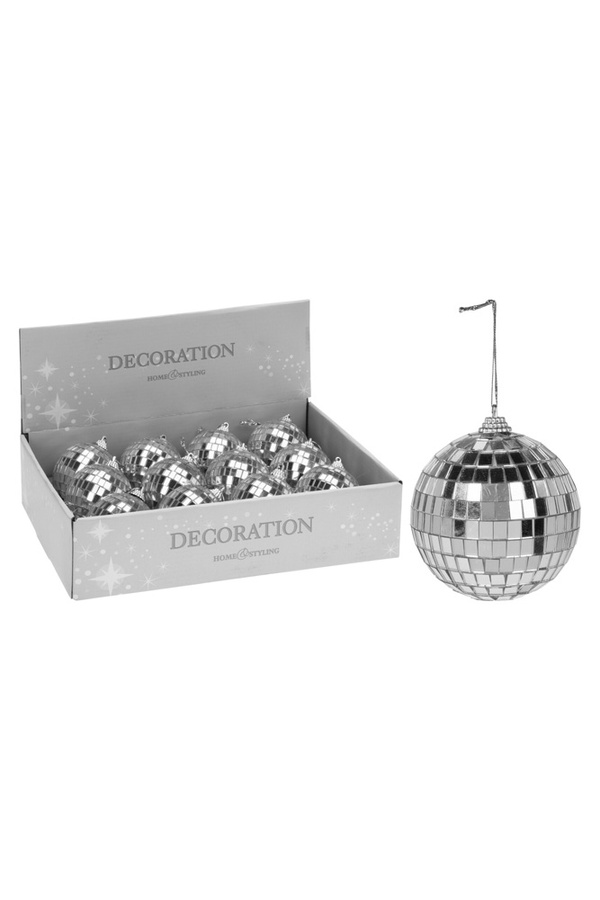 Украшение новогоднее елочное в форме диско-шари цвет серебристый ЦБ-00181554 SKT000601952 фото