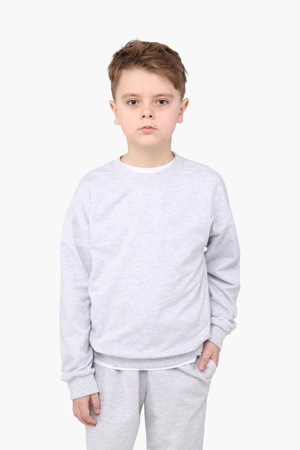 Світшот для хлопчика колір світло-сірий 152 ЦБ-00288404 фото