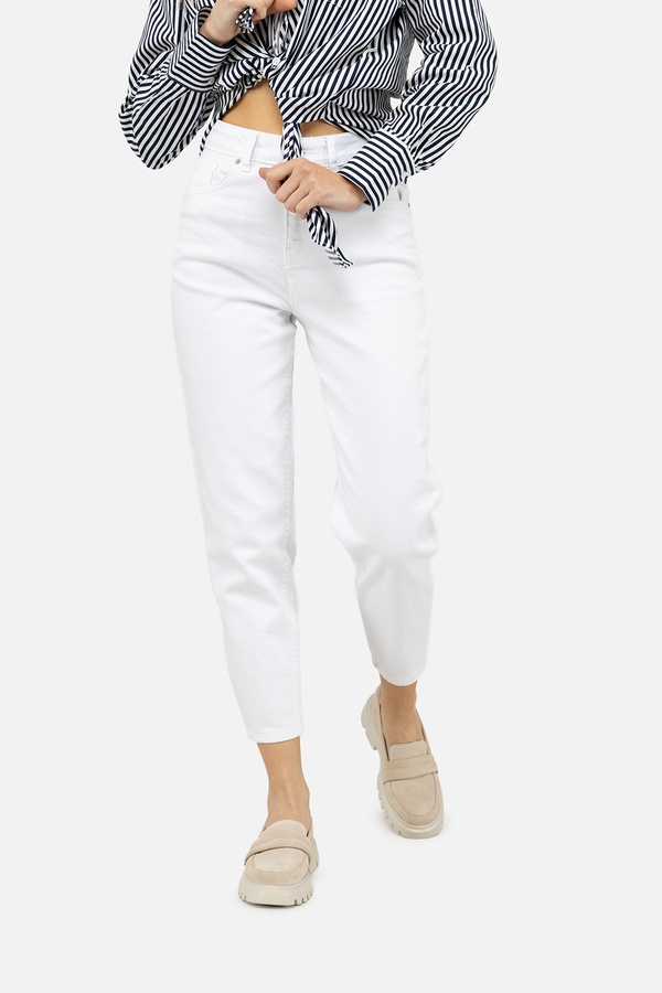 Жіночі джинси 38 колір білий ЦБ-00248378 SKT000989244 фото