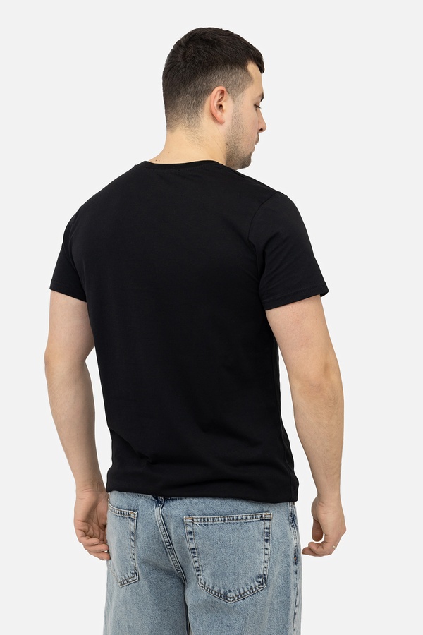 Чоловіча футболка 44 колір чорний ЦБ-00242132 SKT000963599 фото