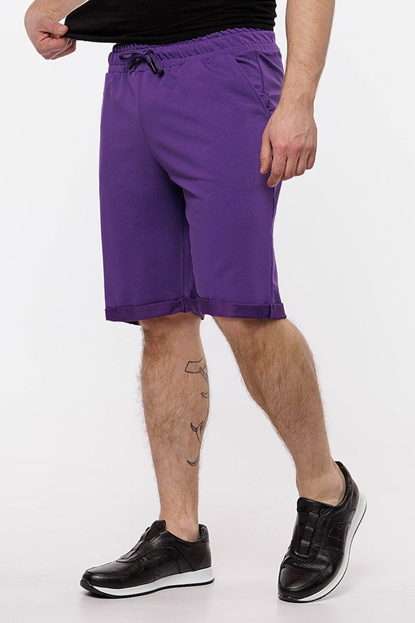 Мужские спортивные шорты неоверлоченые 44 цвет фиолетовый ЦБ-00208990 SKT000885899 фото