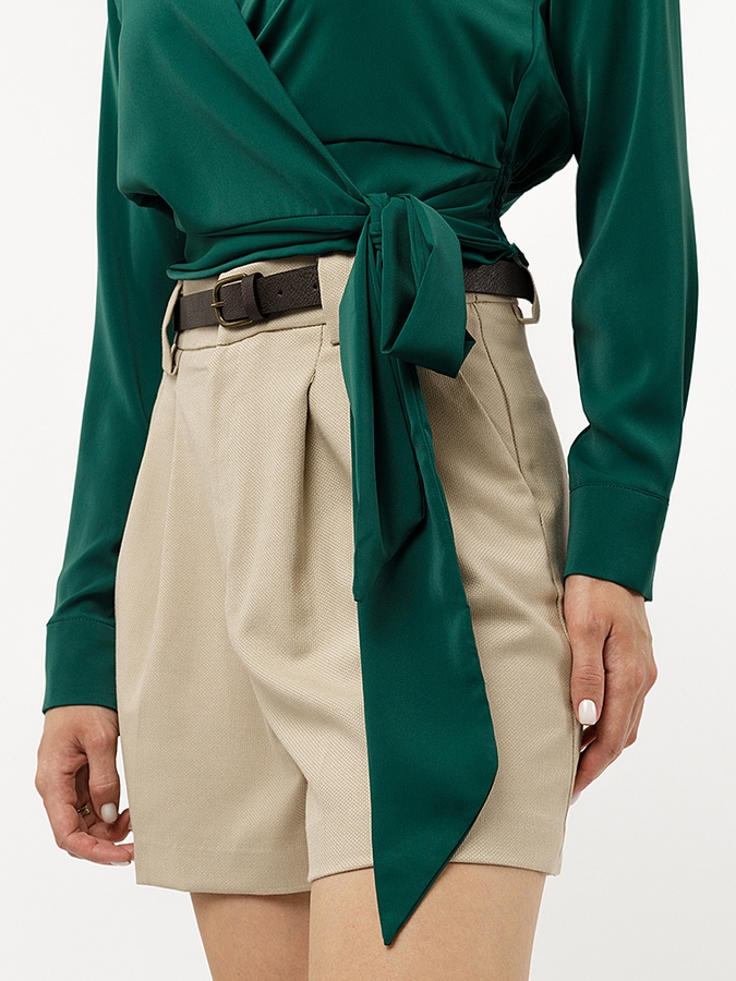 Женская блуза 42 цвет зеленый ЦБ-00228547 SKT000929647 фото