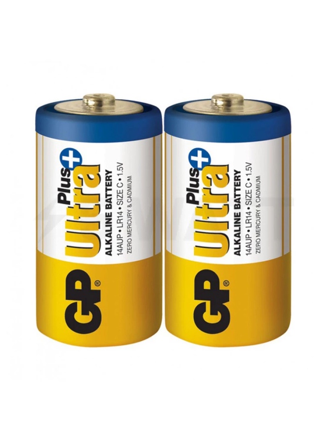Батарейка GP ULTRA+ALKALINE 1.5V 14AUP-S2, LR14,C, Цена за 1 шт цвет разноцветный ЦБ-00224937 SKT000921401 фото