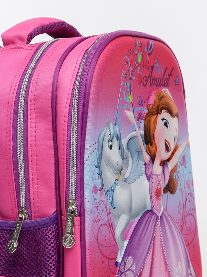 Школьный портфель с 3D принтом цвет розовый ЦБ-00226394 SKT000924206 фото