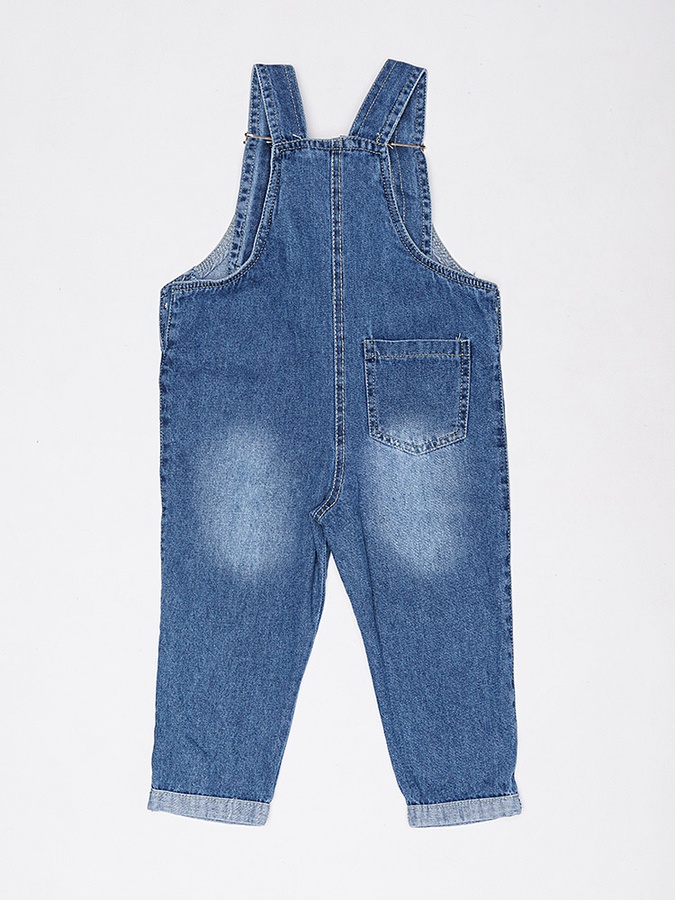 Комбінезон джинсовий для дівчинки з іграшкою 92 колір темно-синій ЦБ-00189602 SKT000840448 фото