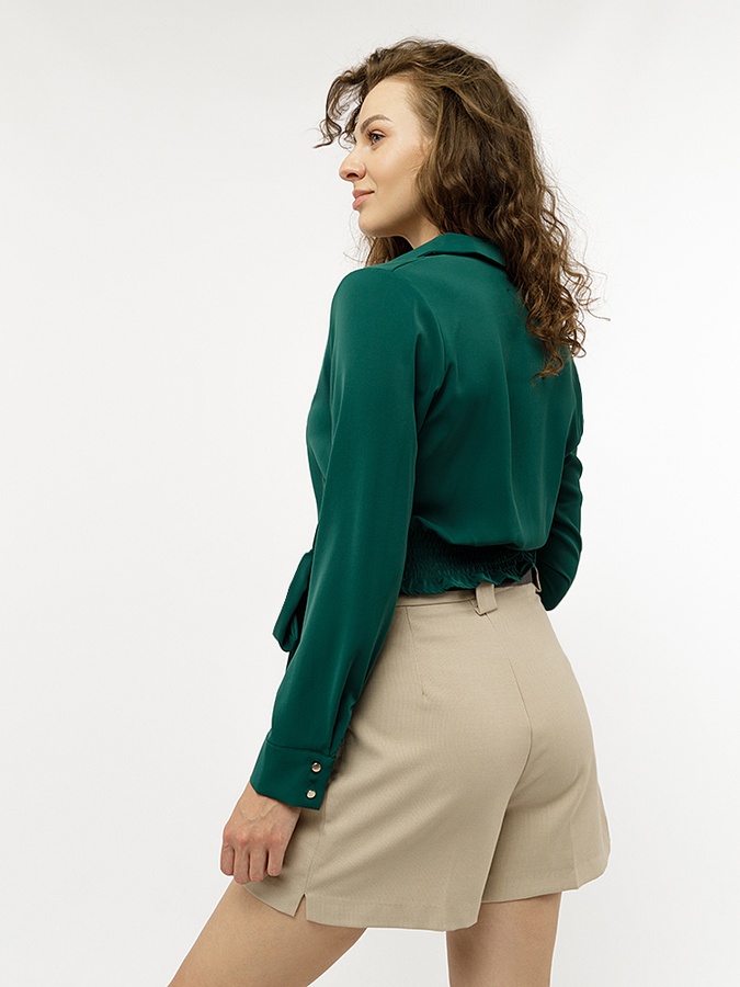 Жіноча блуза 42 колір зелений ЦБ-00228547 SKT000929647 фото