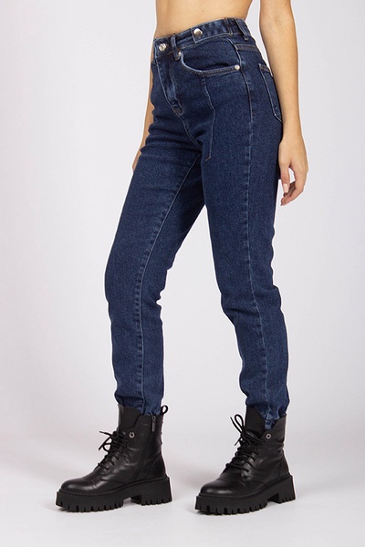 Джогери джинсові жіночі колір темно-синій ЦБ-00169125 SKT000567102 фото