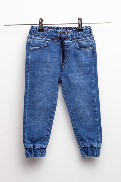 Джогеры джинсовые на мальчика цвет синий ЦБ-00152373 SKT000521245 фото