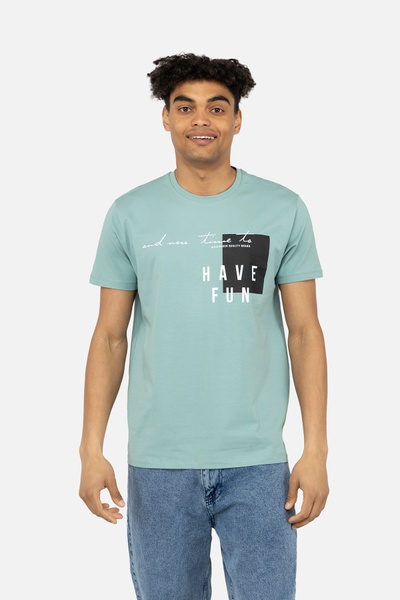 Мужская футболка с коротким рукавом 54 цвет мятный ЦБ-00243206 SKT000967430 фото